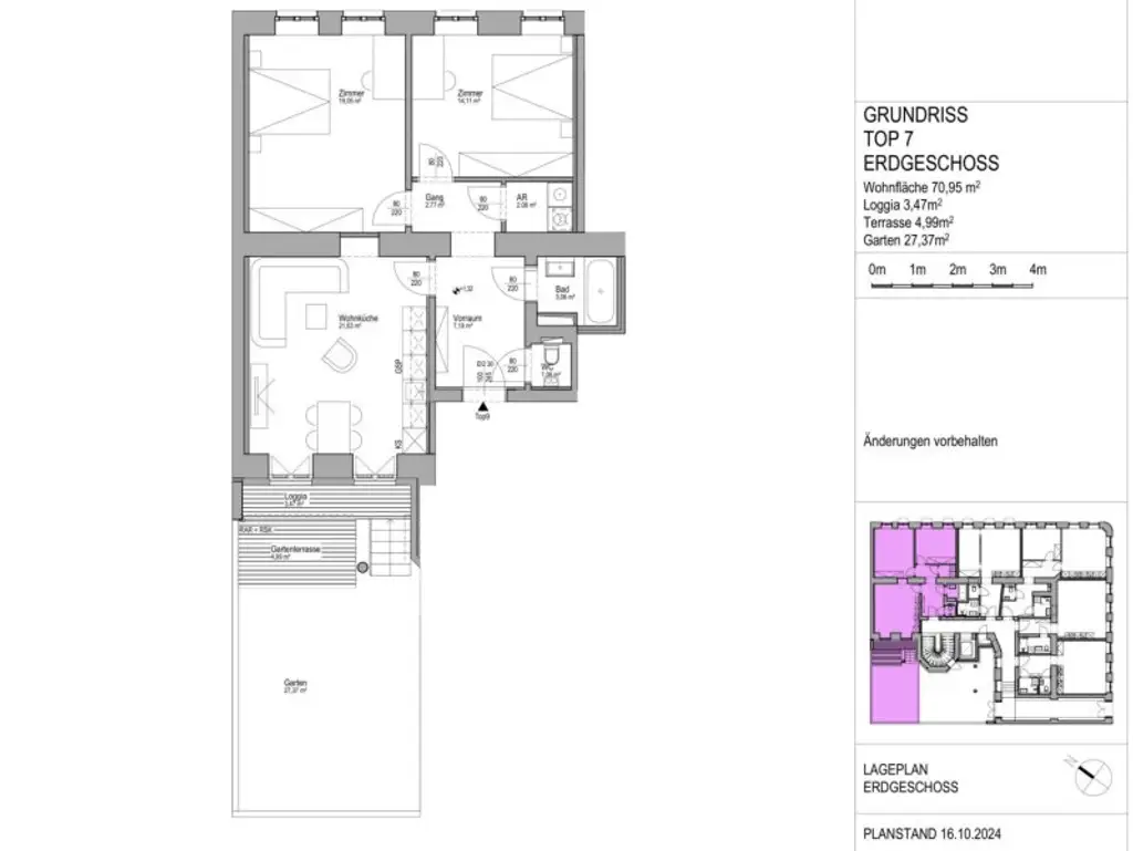ERSTBEZUG ! Hochwertig generalsanierte 3 Zimmer miz TERRASSE UND GARTEN )Top 07)