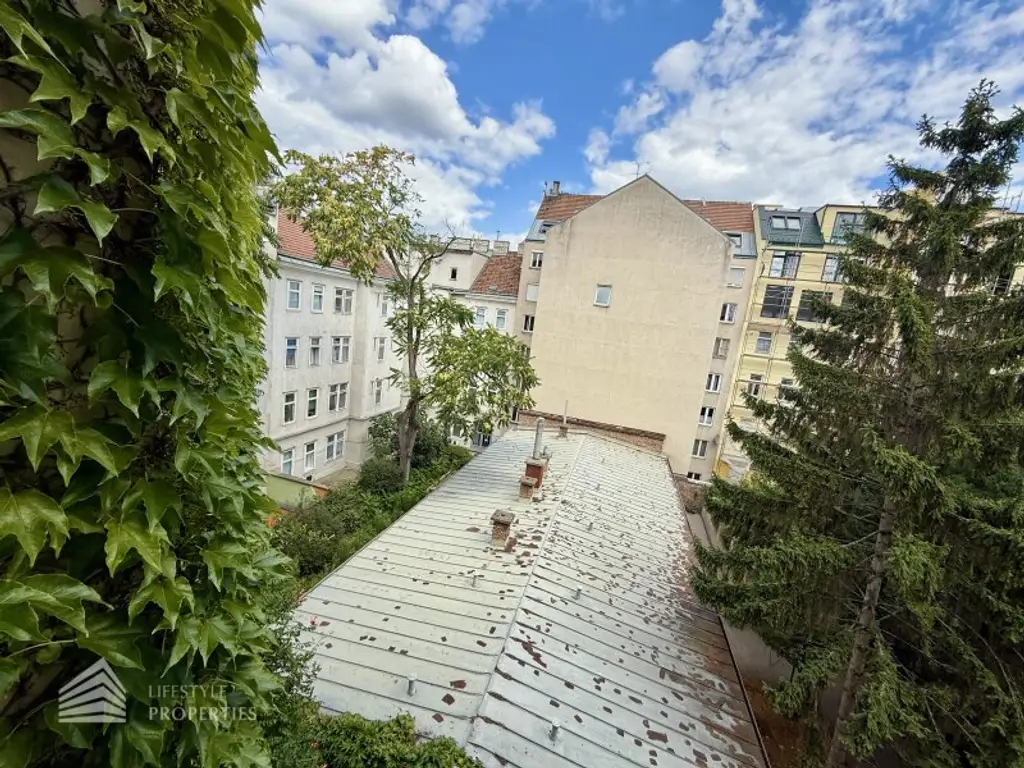 Helle Wohnung mit Balkon auf ganzer Etage zzgl. Rohdachboden, Nähe Einsiedlerpark