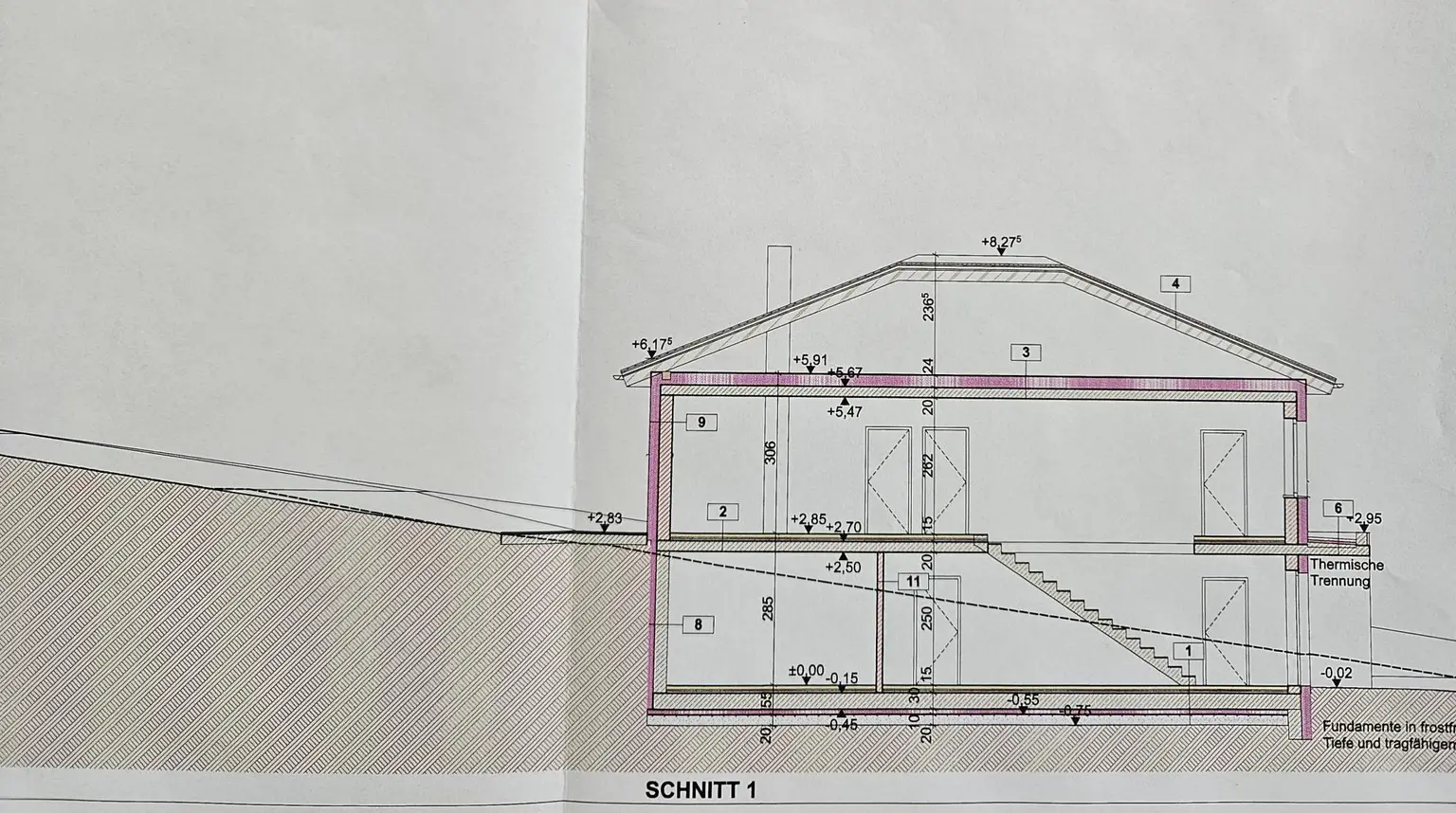 Schnitt Plan