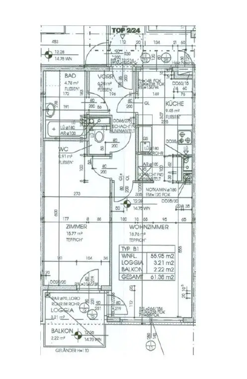 Geförderte 2 Zimmer Wohnung mit Loggia - 
Nähe Donau und U2