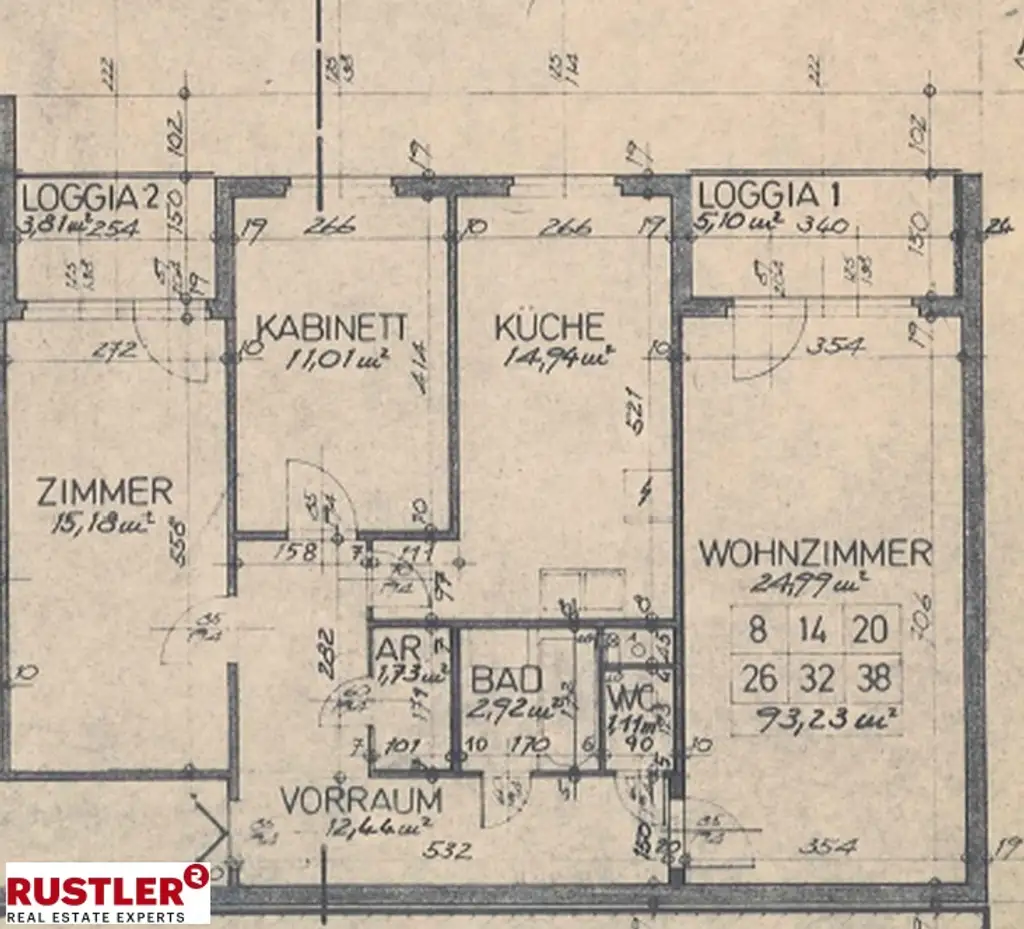 Plan 93,23m²