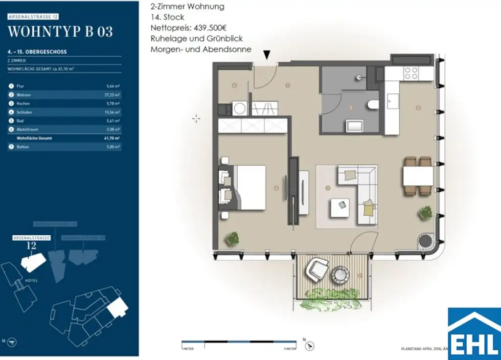 City-Highlight in den „Parkapartments am Belvedere“