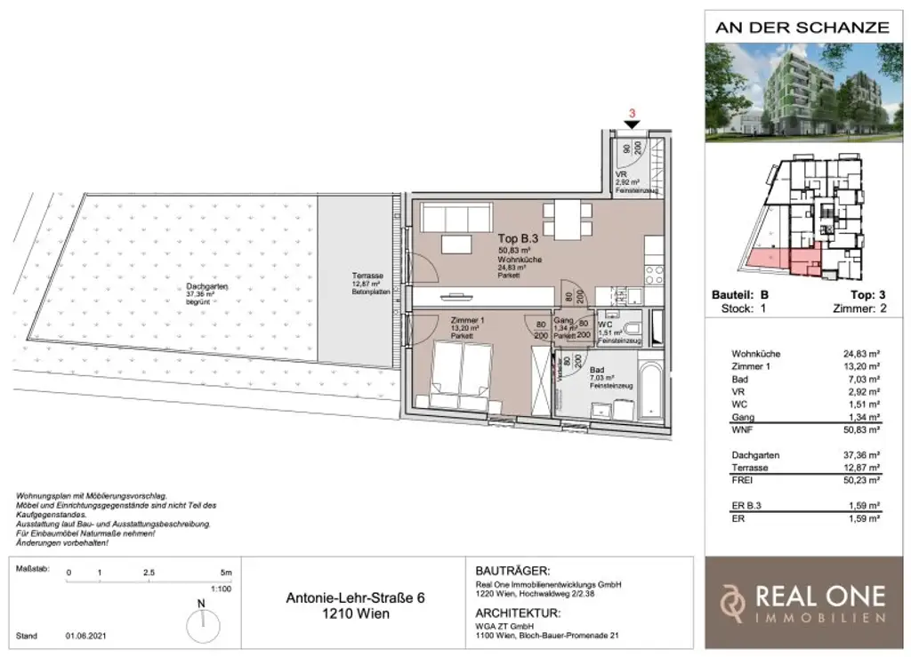 PROVISIONSFREI - THE WATERFRONT CURIOSITY - ABSOLUTE SELTENHEIT – EIGENGRUND BEI DER ALTEN DONAU!