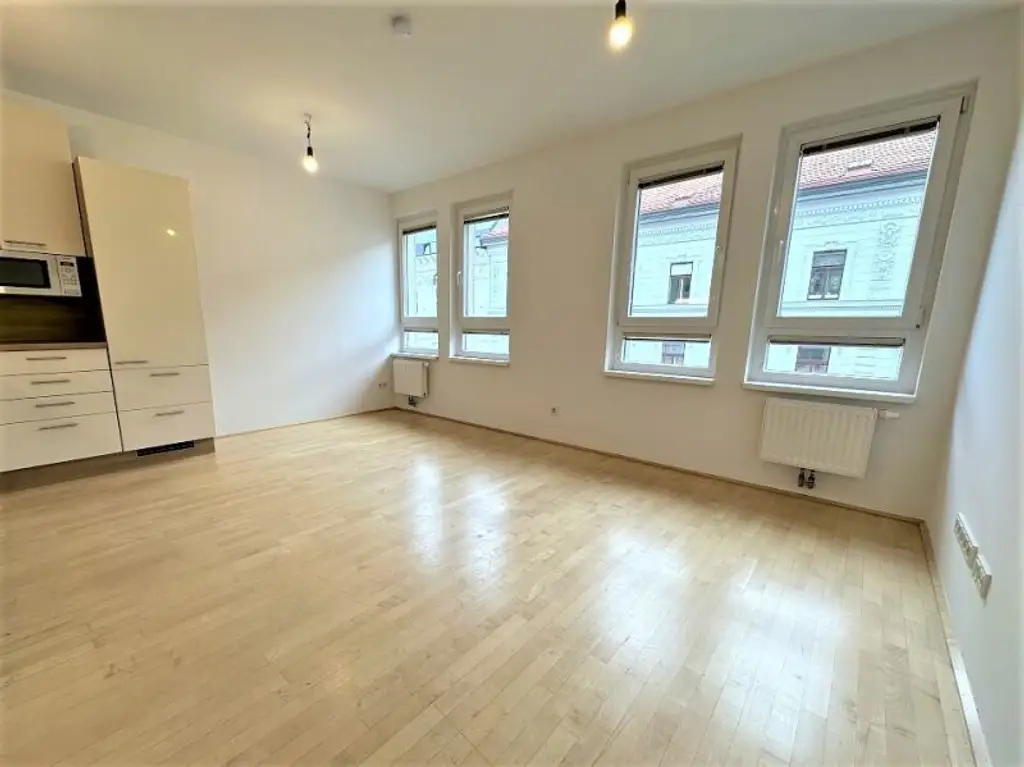 HÖRLGASSE, SCHLICKPLATZ, 45 m2 Neubau, Wohn-Esszimmer mit Kochnische, Schlafzimmer, Duschbad, 6. Liftstock