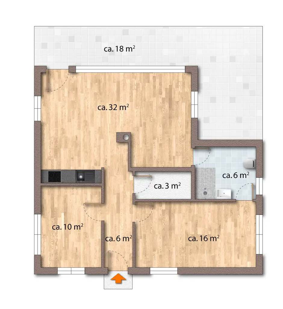 Skizze Grundriss