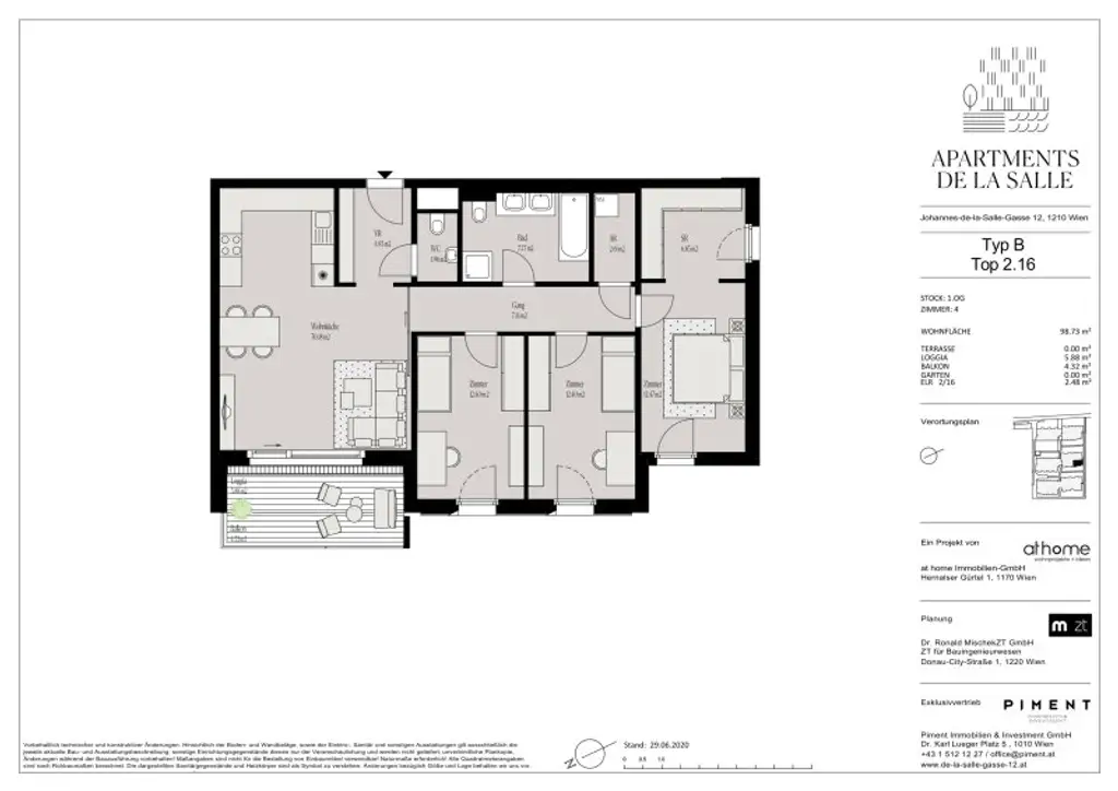 Balkonwohnung in Grünruhelage- Schwimmbad und Sauna im Haus. PROVISIONSFREI