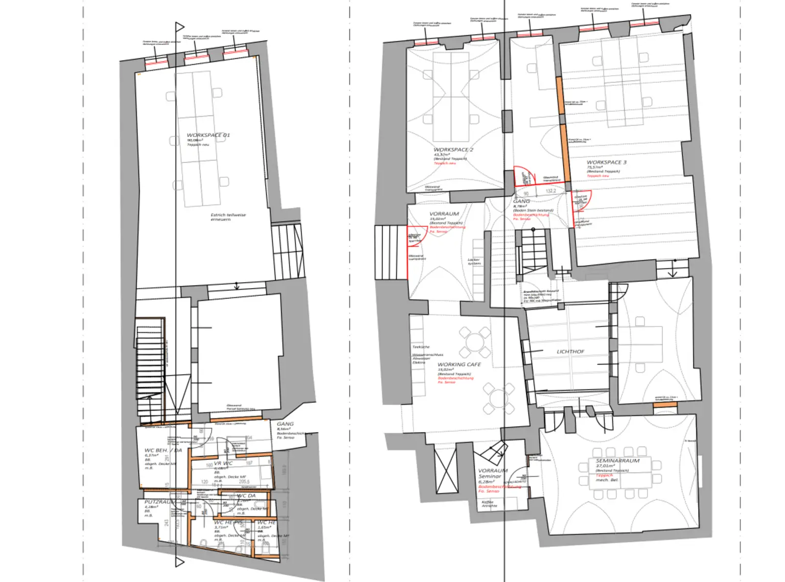 FLAIR *43 m² WORKSPACE + BENEFITFLÄCHEN *ENGE GASSE