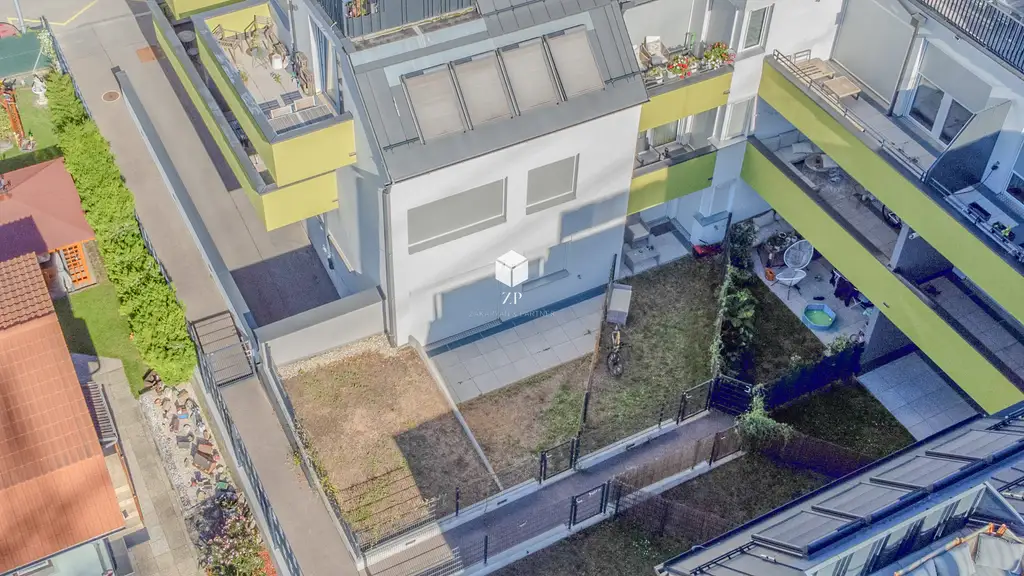 Exklusive Gartenwohnung an der Donau im Erstbezug mit traumhaftem Blick auf den Kahlenberg!