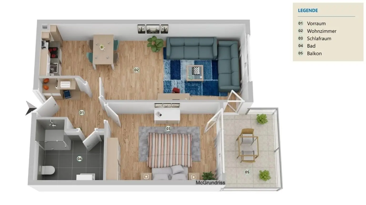 24 McGrundriss_Ferienwohnung_Bulgarien