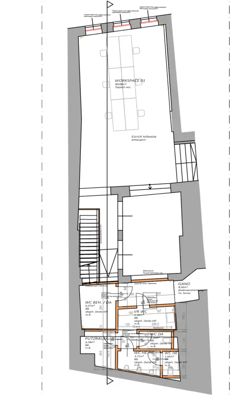 FLAIR *90 m² WORKSPACE + BENEFITFLÄCHEN *ENGE GASSE
