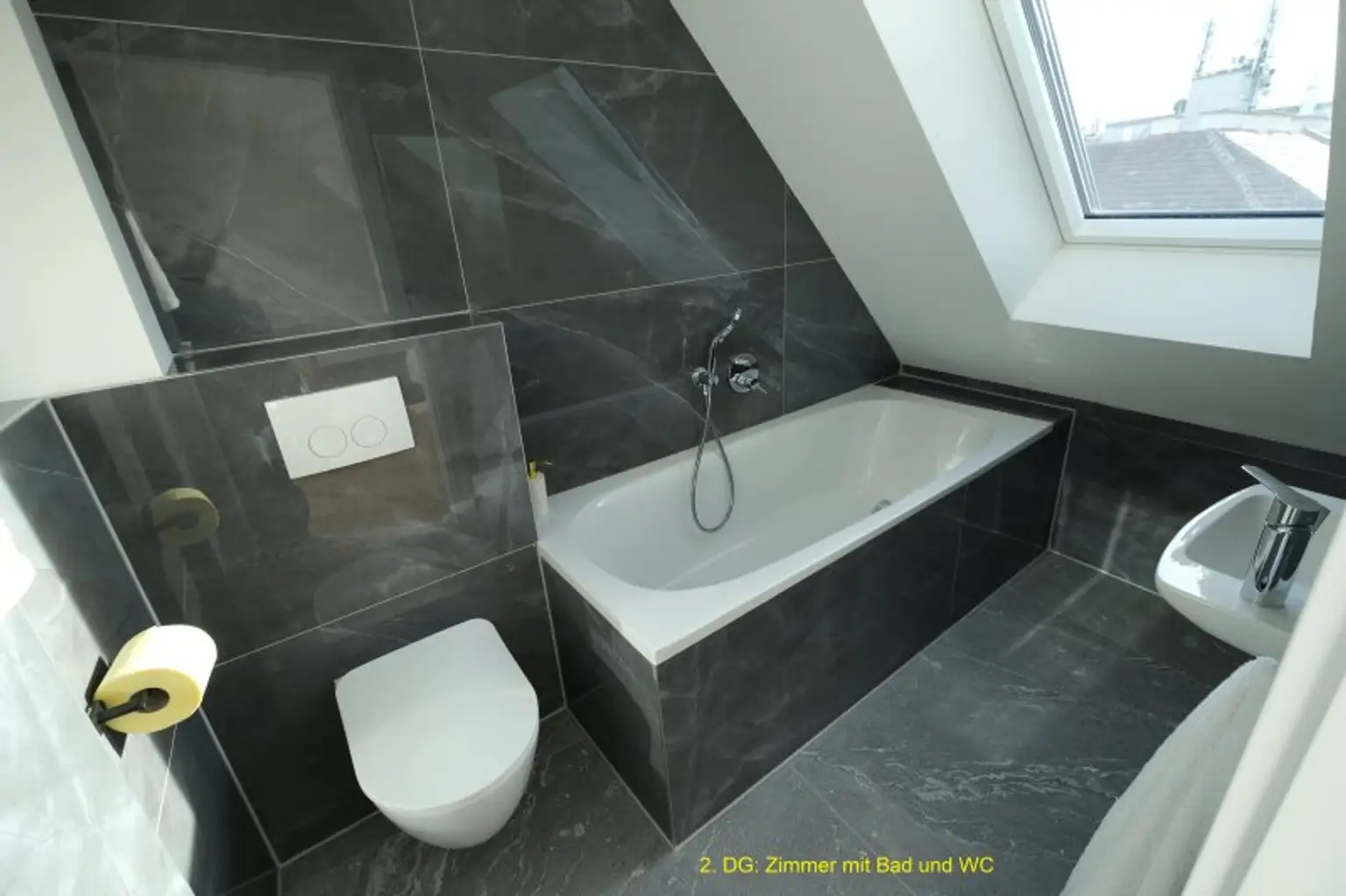 Bezugsfertige Dachwohnung mit 3 Zimmer, großem Balkon und interessanter 36 m² großer Dachterrasse