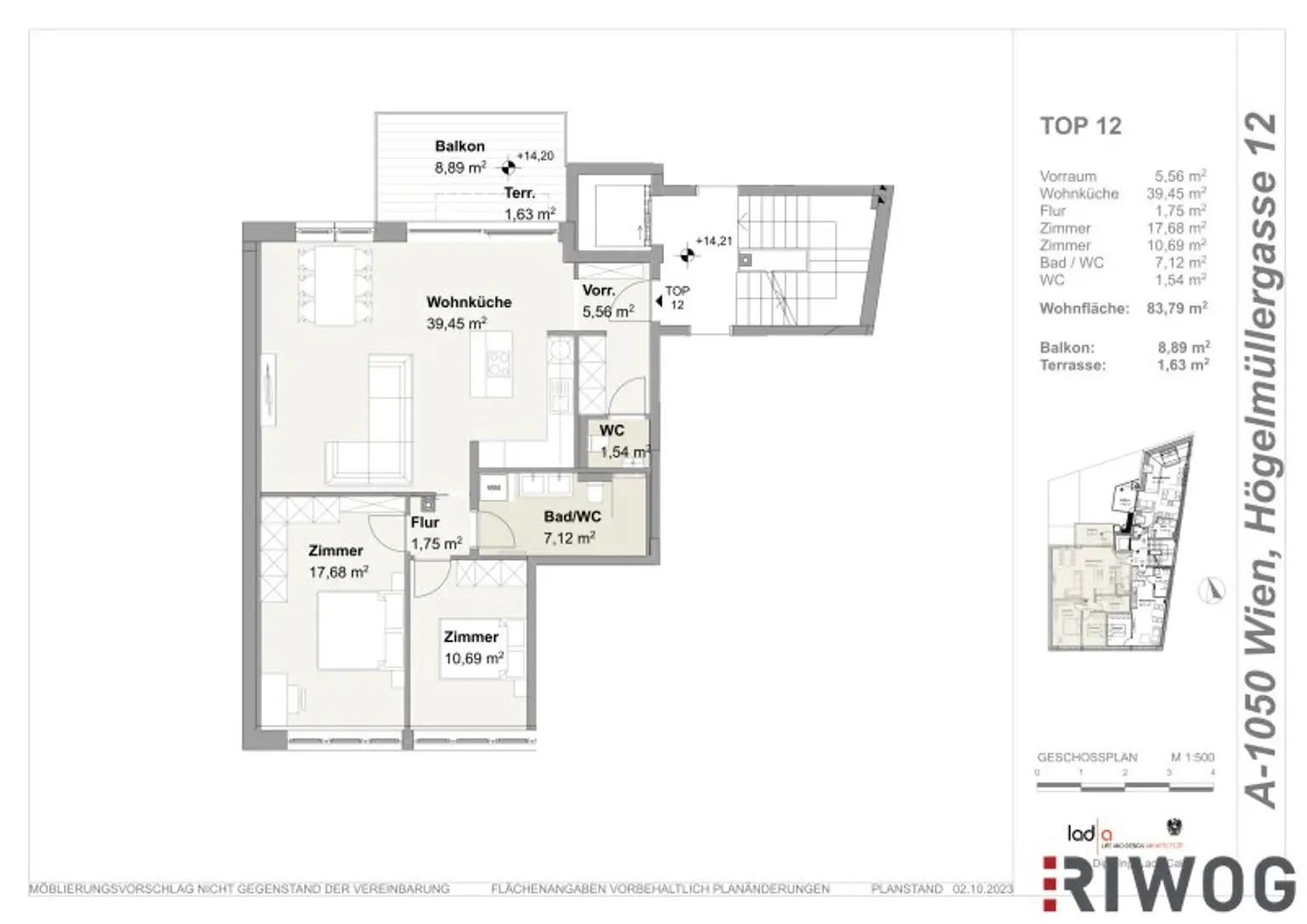 3 ZIMMER NEUBAUWOHNUNG MIT BALKON II 4. LIFTSTOCK II CA. 40 m² WOHNKÜCHE II NÄHE SIEBENBRUNNENPLATZ II SOFORT BEZIEHBAR