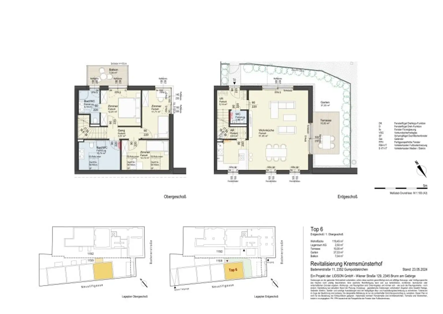 SOEBEN FERTIGGESTELLT - KREMSMÜNSTERHOF - 4-Zimmer Premium-Maisonette - Top 6