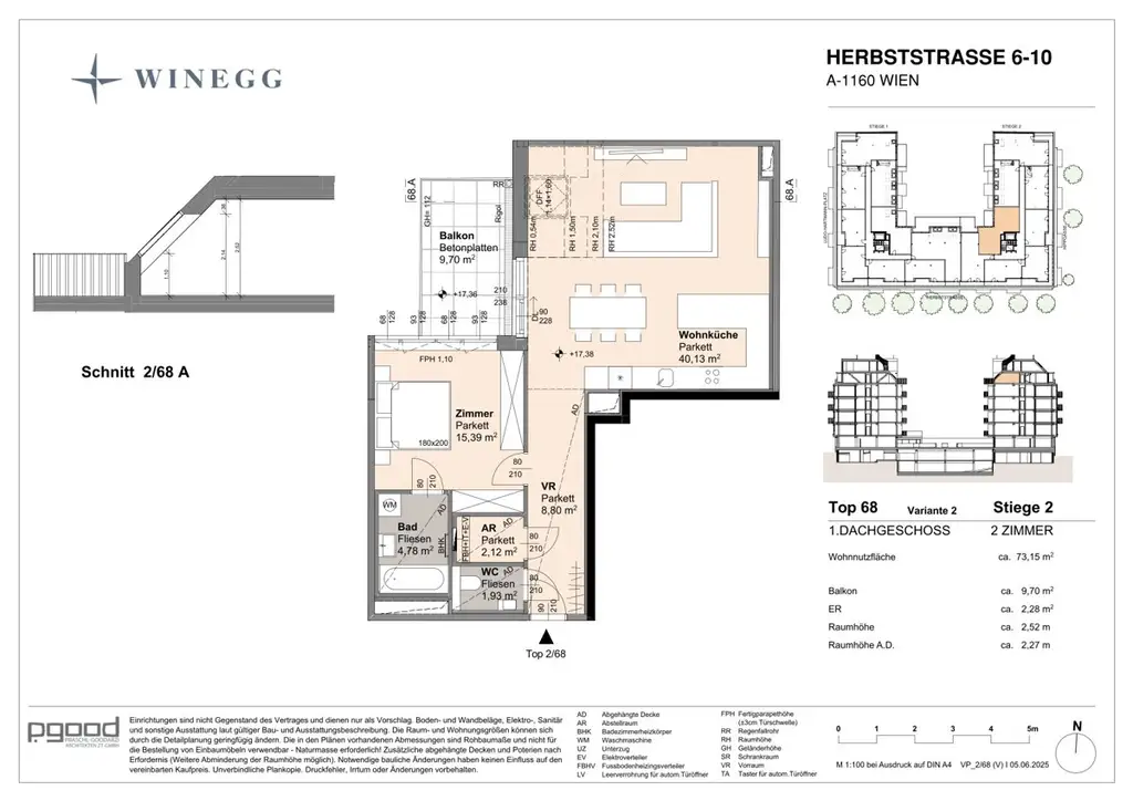 JETZT NEU: Innenhofseitige Dreizimmer-Wohnung im DG mit gemütlichen Balkon