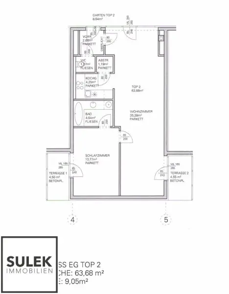 Gemütliche, ruhige 2-Zimmer Neubauwohnung mit Innenhof-Terrassen (Kaiserstraße nahe U6) - ab 1.12.25!