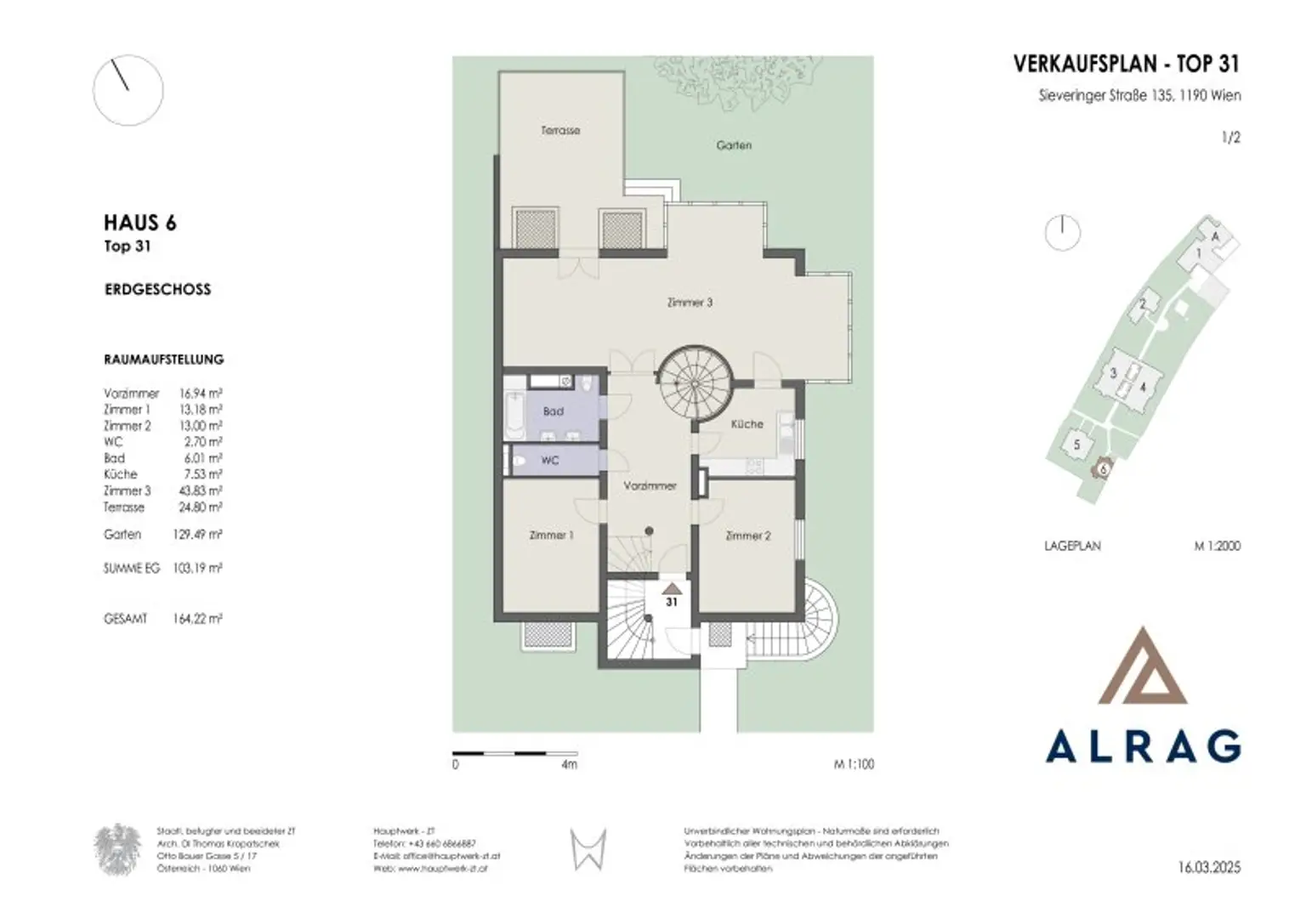 Luxus-Garten-Wohnung inkl. Stellplatz | Stilvoll leben auf Ihrer privaten Ebene | Lebensqualität pur in Sievering