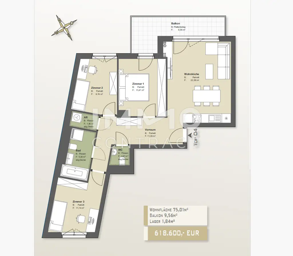 Weihnachtsaktion - 3 % & zeitnahe Fertigstellung und Top-Ausstattung im Herzen der Landstraße