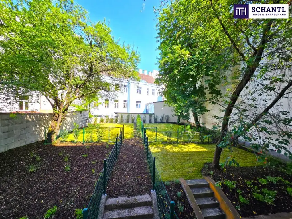 Rasenmäher statt Straßenlärm! TOP saniert + Herrlicher Eigengarten + Hofseitiger Balkon + Viel Grün + Viel Lebensqualität + Absolute Ruhelage + Ideale Raumaufteilung! Besser geht´s nicht! Nicht lange zögern...