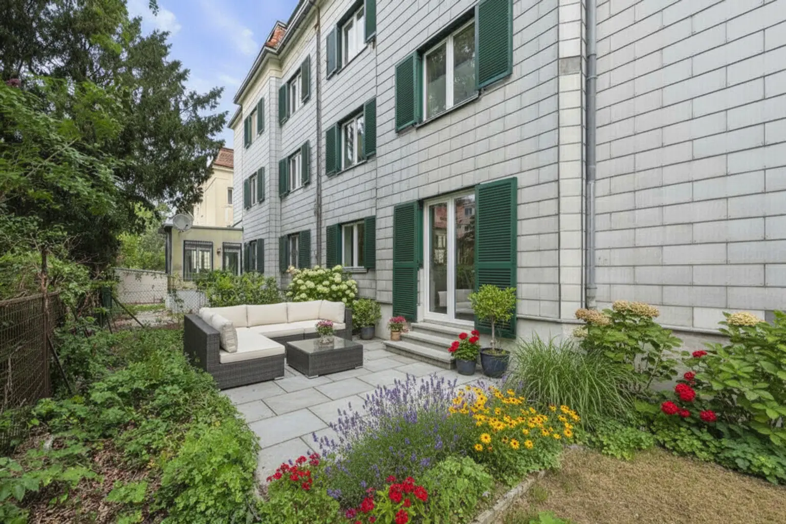 Gartenwohnung mit Westausrichtung