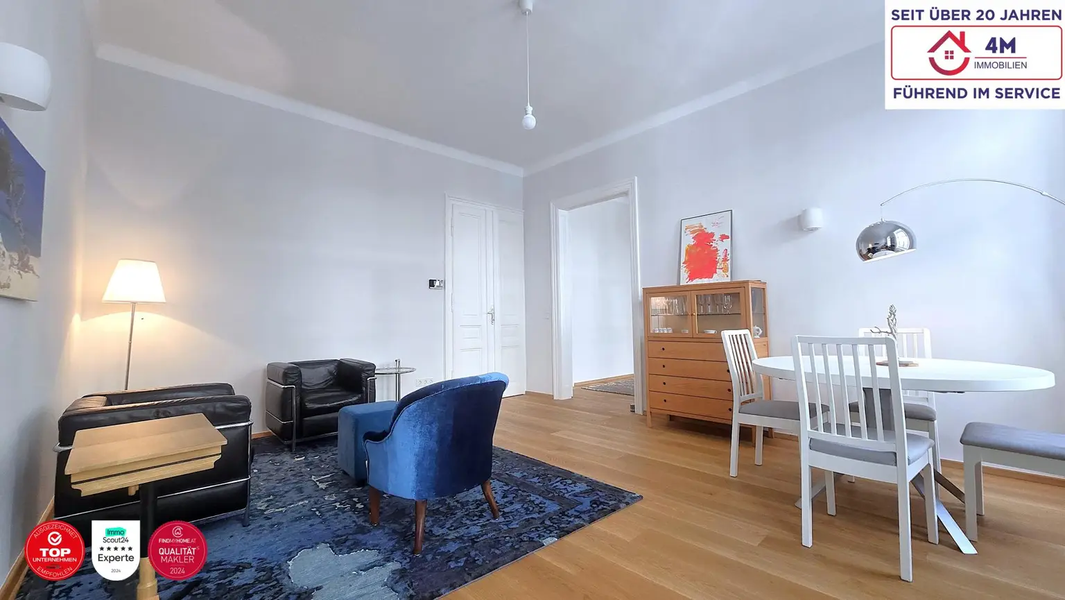 Top-sanierte, helle 2-Zimmer-Altbauwohnung im Herzen des 8. Bezirks