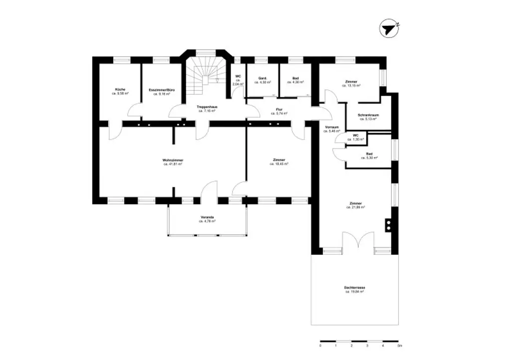 Beletage in Waldrandlage, große Terrasse, Gartennutzung, Carport, energieeffizient, Grünblick