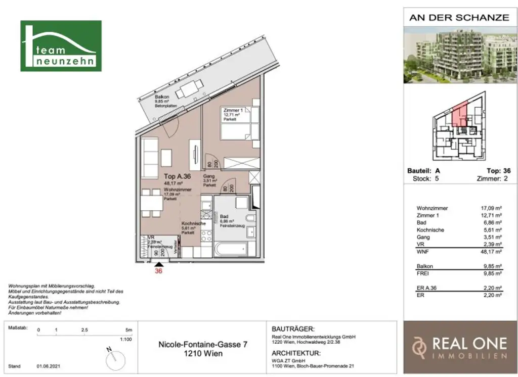 „An der Schanze“ – Exklusives Wohnen im Donaufeld