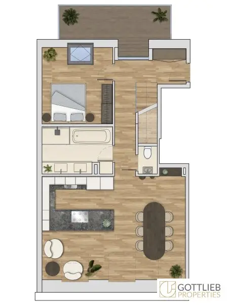 Grünruhelage nahe Belvedere! Luxuriöse 3-Zimmer-Erstbezug-Dachgeschoss-Wohnung mit zwei Balkonen in historischem Gebäude