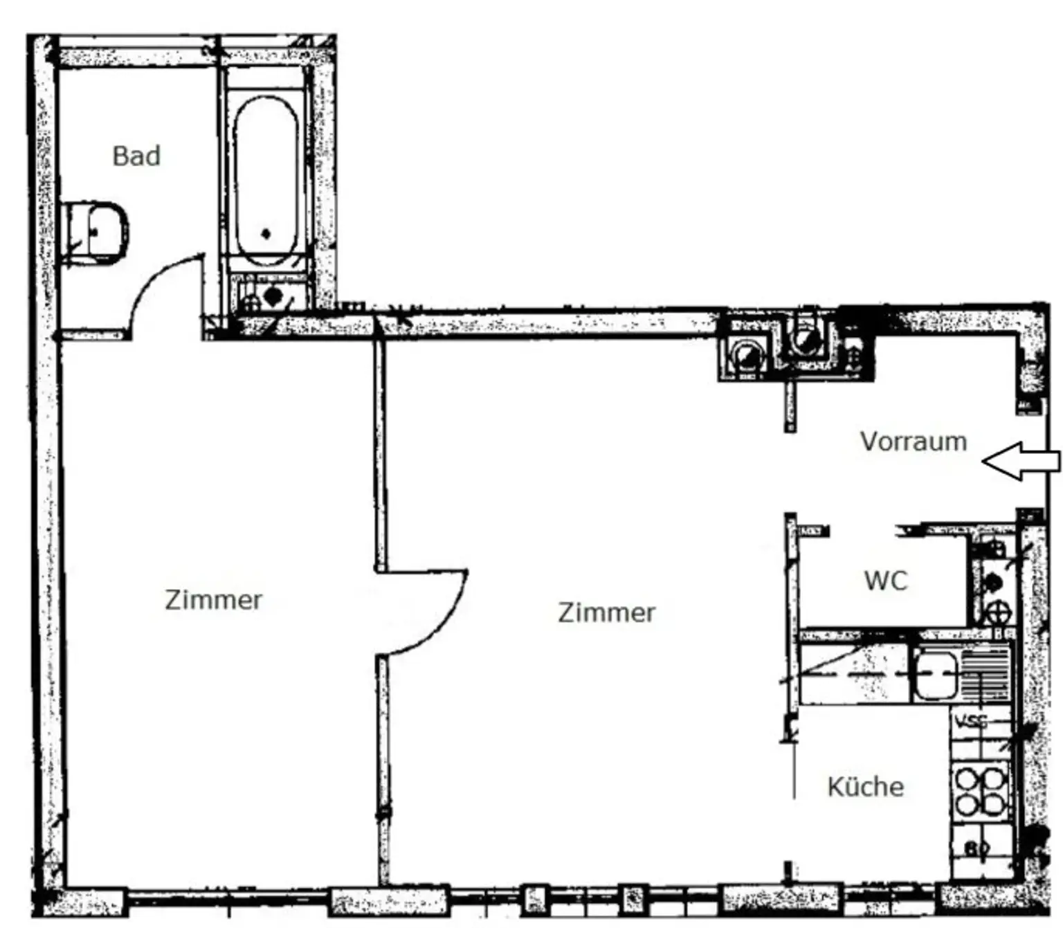 Ideale Raumaufteilung - Charmante 2-Zimmer-Wohnung in ansprechender Lage!