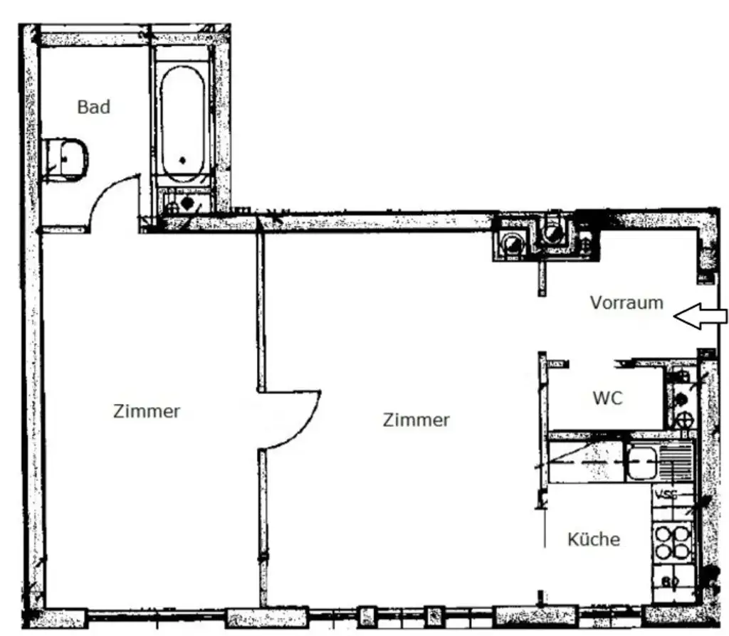 Ideale Raumaufteilung - Charmante 2-Zimmer-Wohnung in ansprechender Lage!