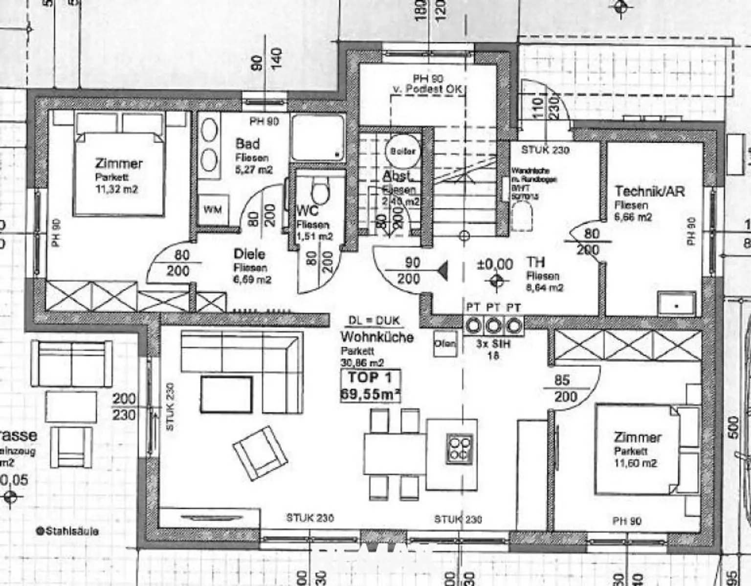 Grundriss Top 1 Erdgeschoss