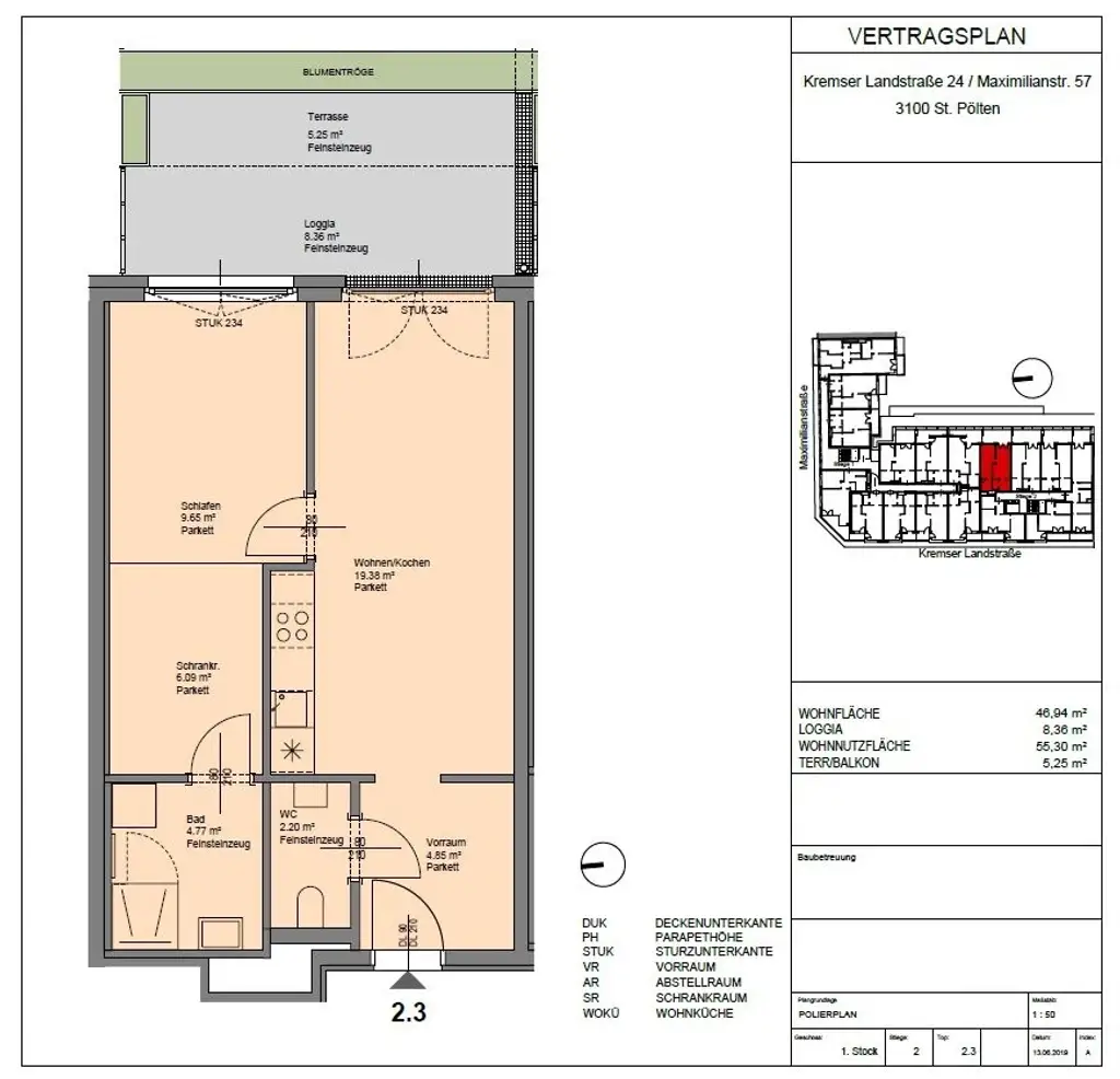 Wohnen im Zentrum von St. Pölten - Neubauwohnung mit 2 Zimmern und Freifläche!