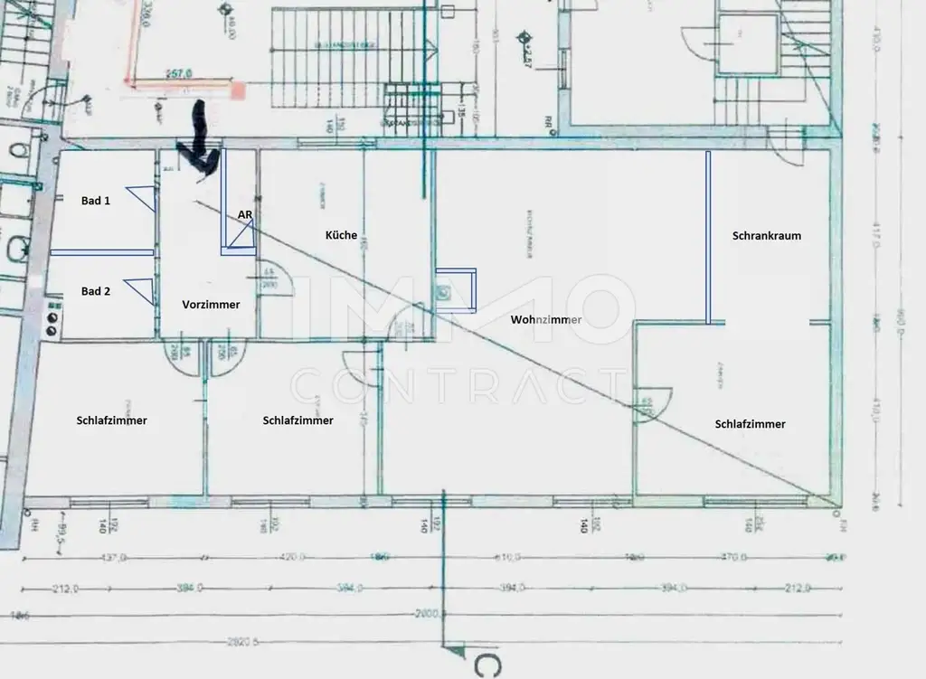 Geräumige, moderne 4-Zimmer-Wohnung mit zwei Bädern und großer Küche im Zentrum von Laxenburg