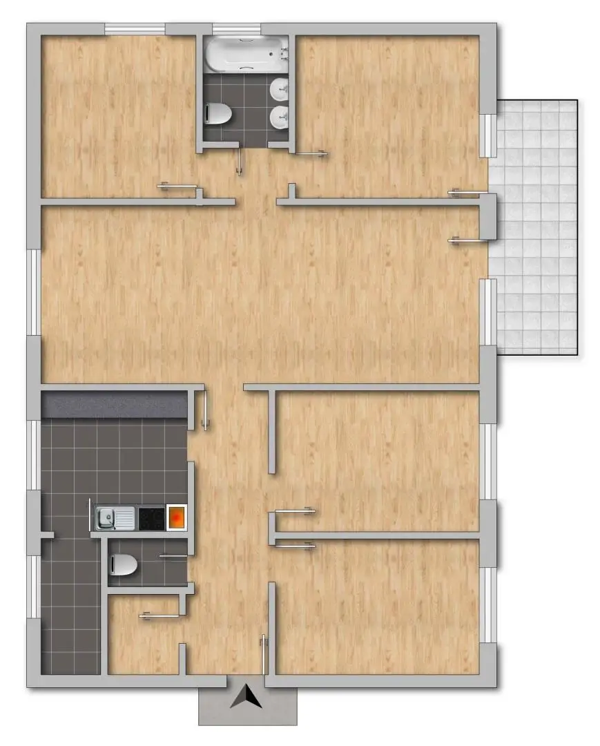 Helle 5-Zimmer-Wohnung mit großem Balkon - WG tauglich!