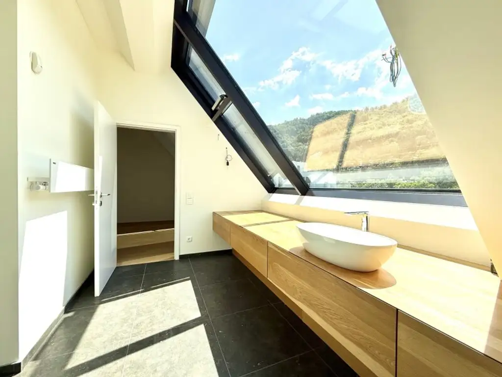 ERSTBEZUG MIT BADESTEG AM WASSER: Ruhelage mit Fernblick über die Donau I großzügige Terrassen & geräumige Wohnküche