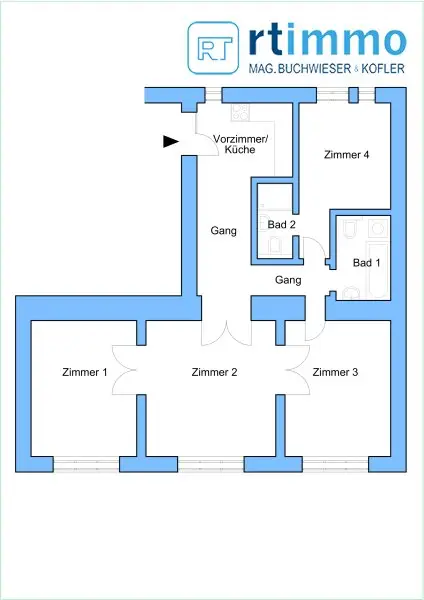 U-BAHNNÄHE: ALTBAUCHARME: 4-Zimmer-Wohnung in hohem Liftstock und Ausblick