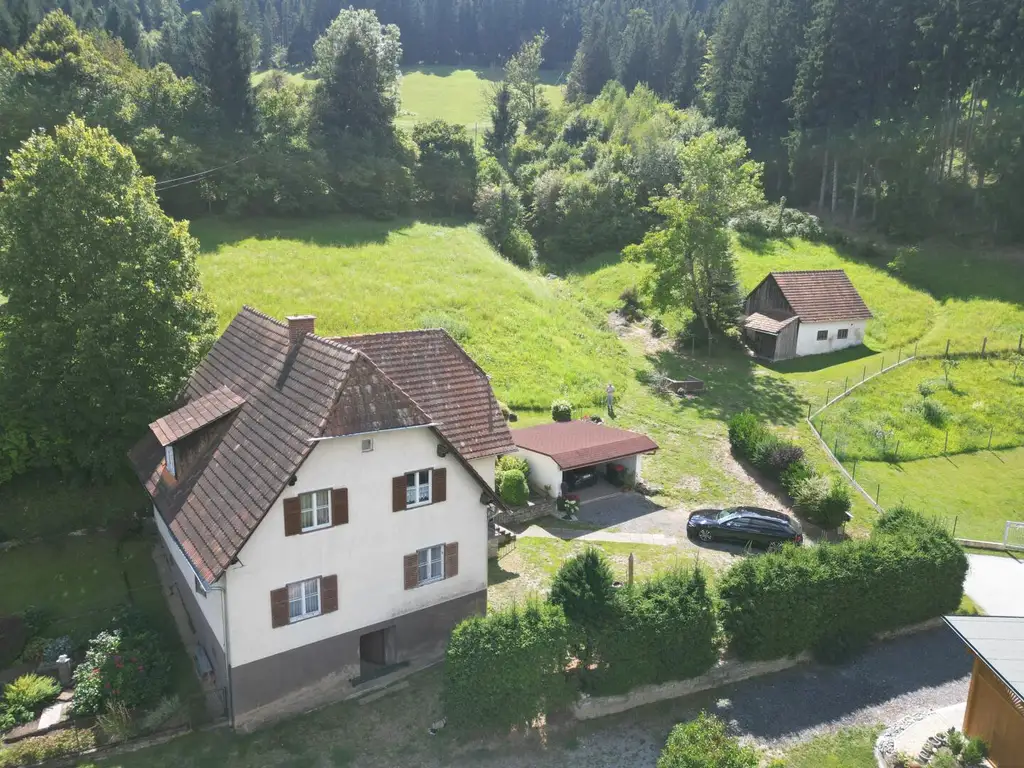 Übelbach, Wohnhaus zum sanieren mit großem Grundstück in Grünlage