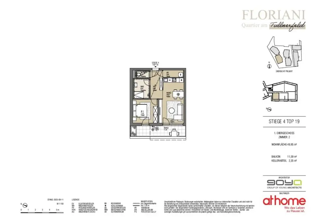 FLORIANI – Quartier am Tullnerfeld - Durchdachtes Raumkonzept mit Süd/West Balkon - Viele Extras für ihr Wohlbefinden - Nähe Bahnhof Tullnerfeld
