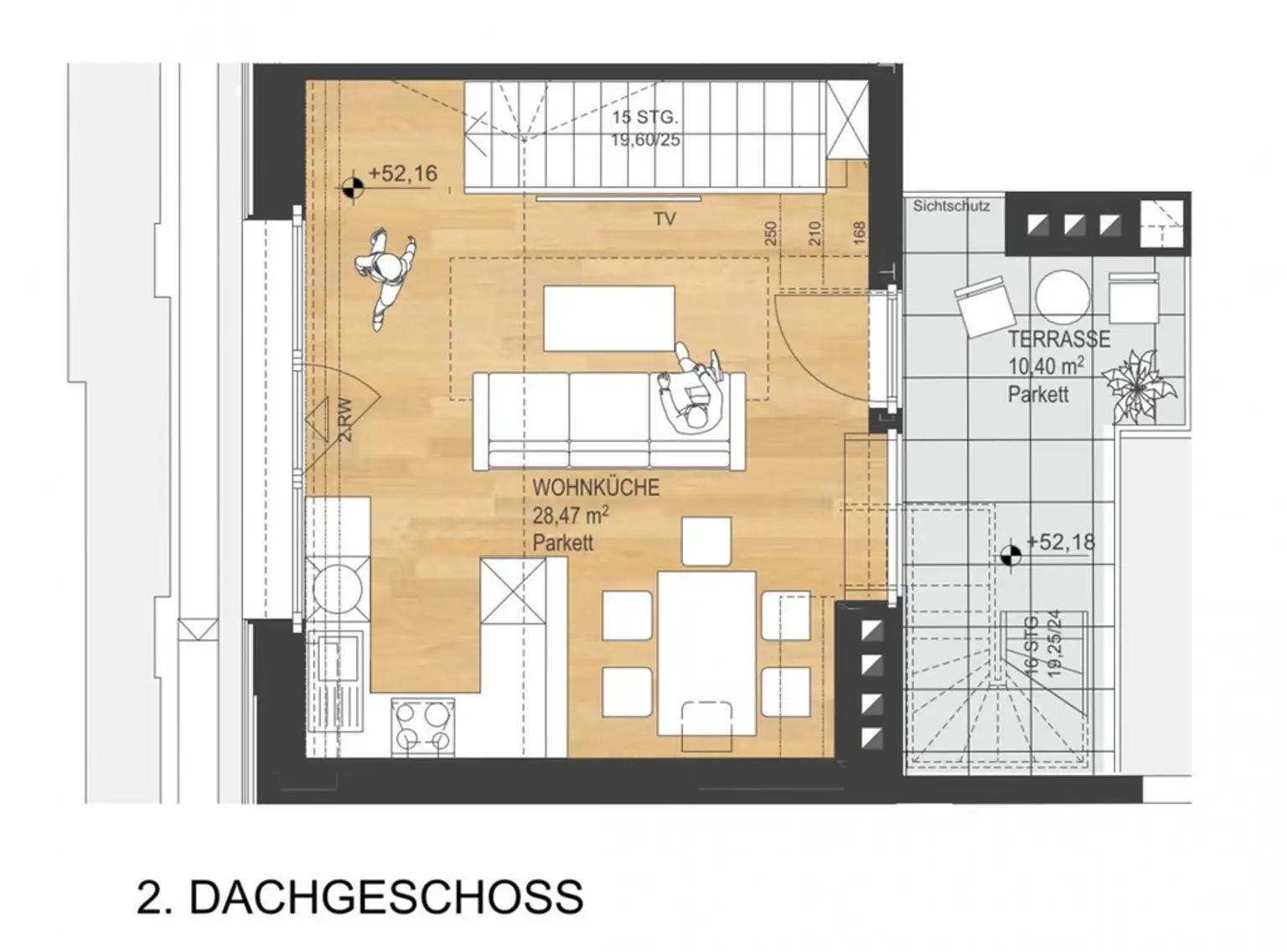 TOPLAGE NÄHE KUTSCHKERMARKT | EXKLUSIVE DACHGESCHOSSWOHNUNG MIT KLIMAANLAGE | TERRASSE | 360° BLICK ÜBER WIEN | ERSTBEZUG