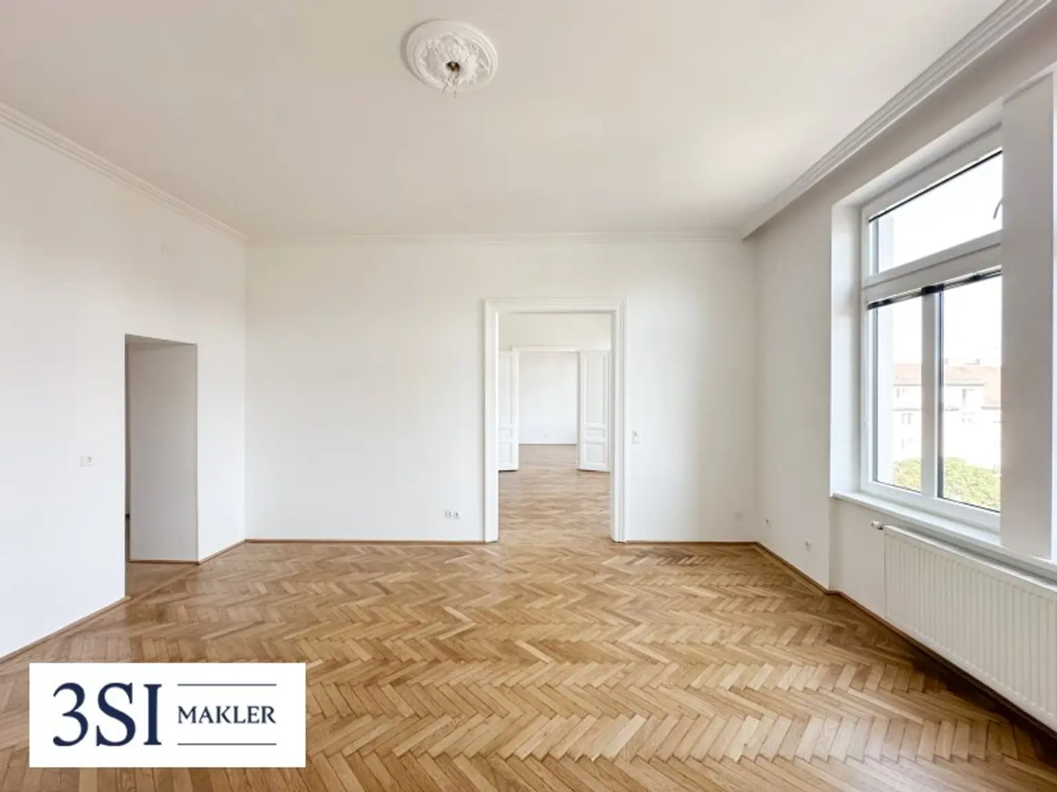 Elegante 4-Zimmer-Altbauwohnung mit Weitblick - in Top-Lage des 4. Bezirks beim Wiener Hauptbahnhof