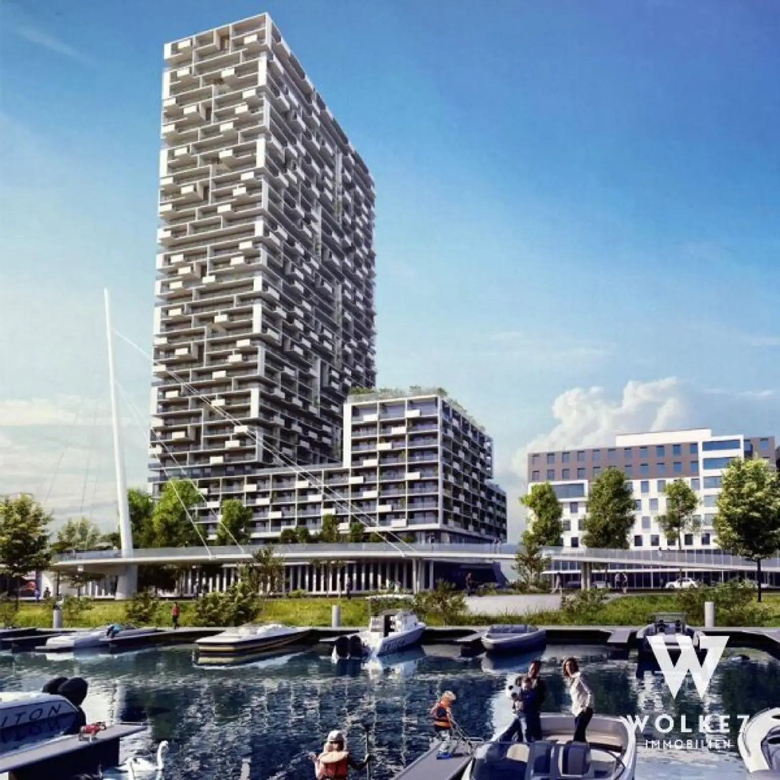 Exklusive 3-Zimmer-Residenz im Marina Tower – 16. Etage mit Donaupanorama