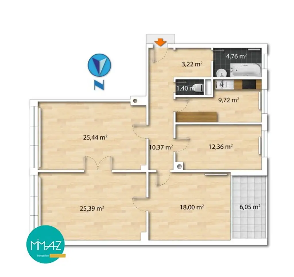 Grundriss unmöbliert