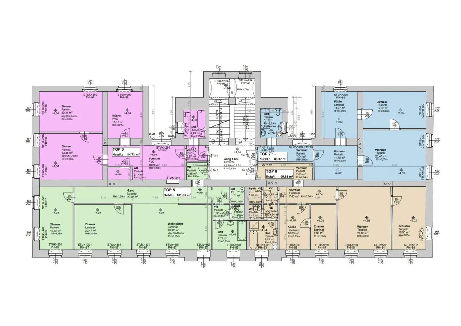 Charakteristisches Zinshaus im Ortszentrum