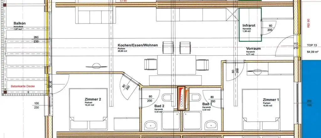 Perfekt aufgeteile kleine Penthouse Wohnung