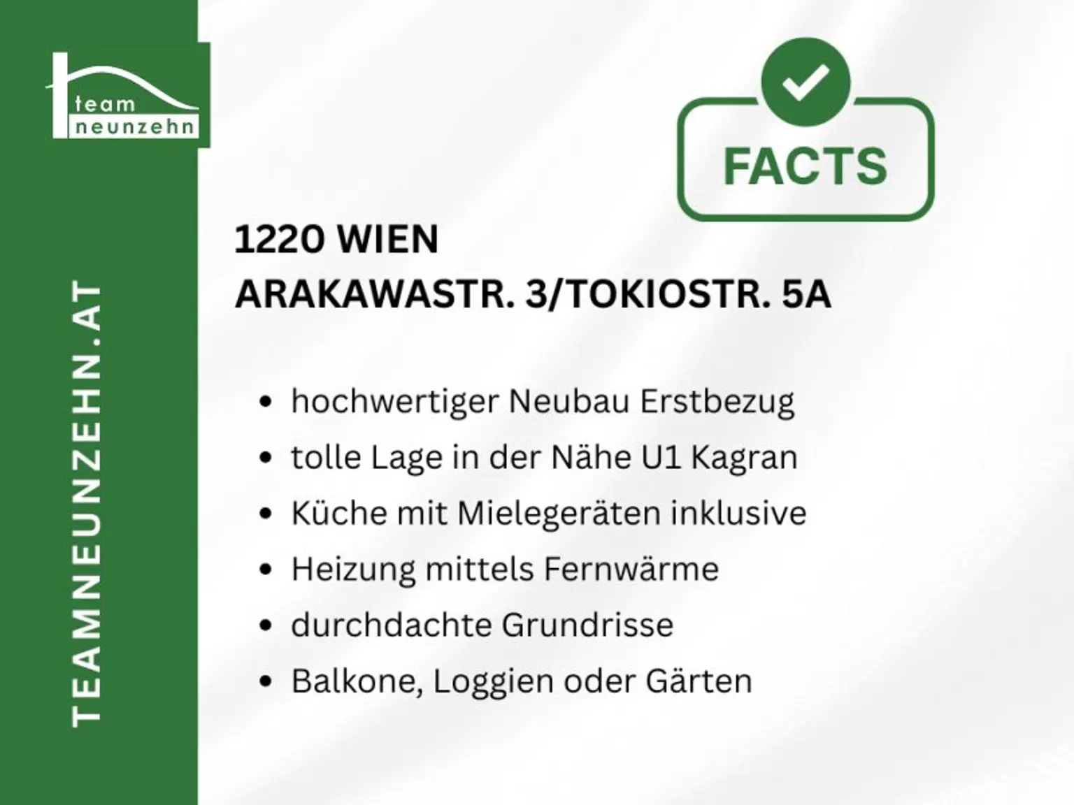 Neubau-Erstbezug beim Kirschblütenpark. Hochwertige 2-3 Zimmer Wohnungen. Markenküchen inklusive! - JETZT ZUSCHLAGEN