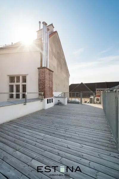 Lichtdurchflutete Dachgeschoss-Maisonette mit großzügiger Dachterrasse - Nahe U4 Pilgramgasse