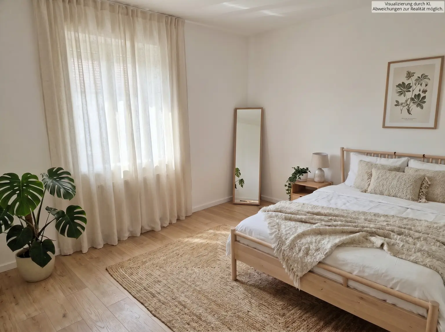 Schlafzimmer visualisiert ACHTUNG KI GENERIERT