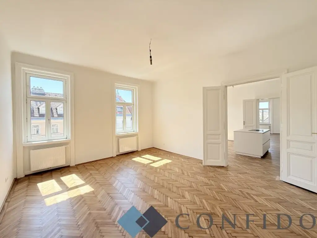 Erstbezug beim Rochusmarkt - Neu sanierte 5 Zimmer Altbauwohnung in begehrter Lage!
