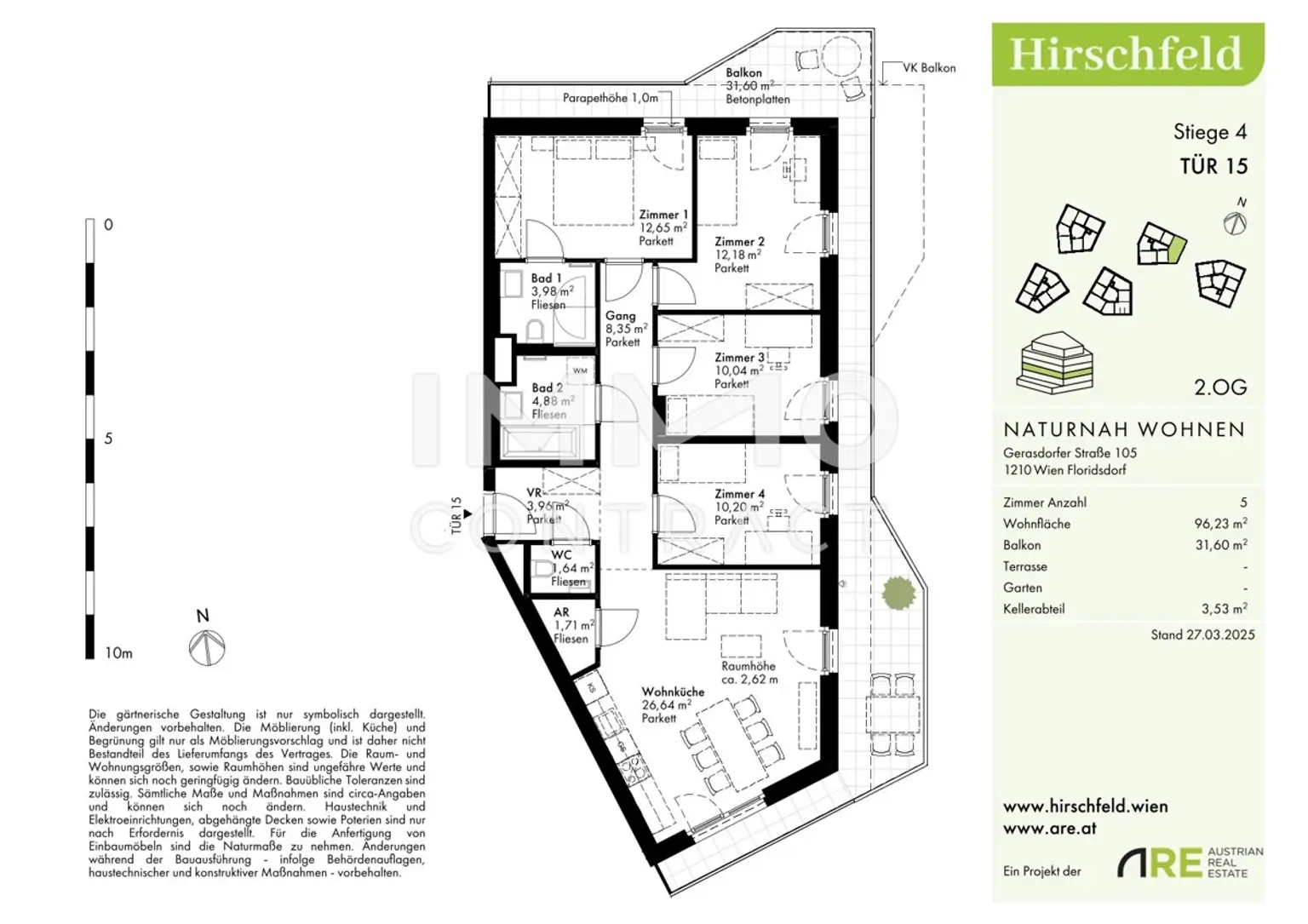 5 Zimmer Familienwohnung mit großem Balkon
