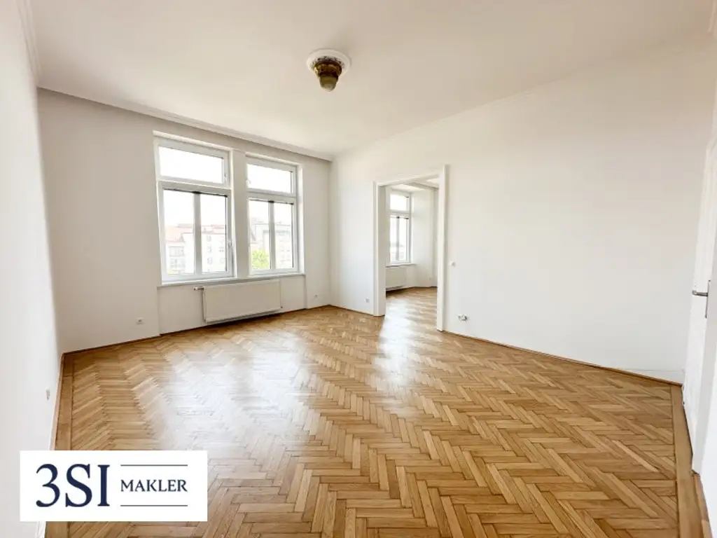 Elegante 4-Zimmer-Altbauwohnung mit Weitblick - in Top-Lage des 4. Bezirks beim Wiener Hauptbahnhof