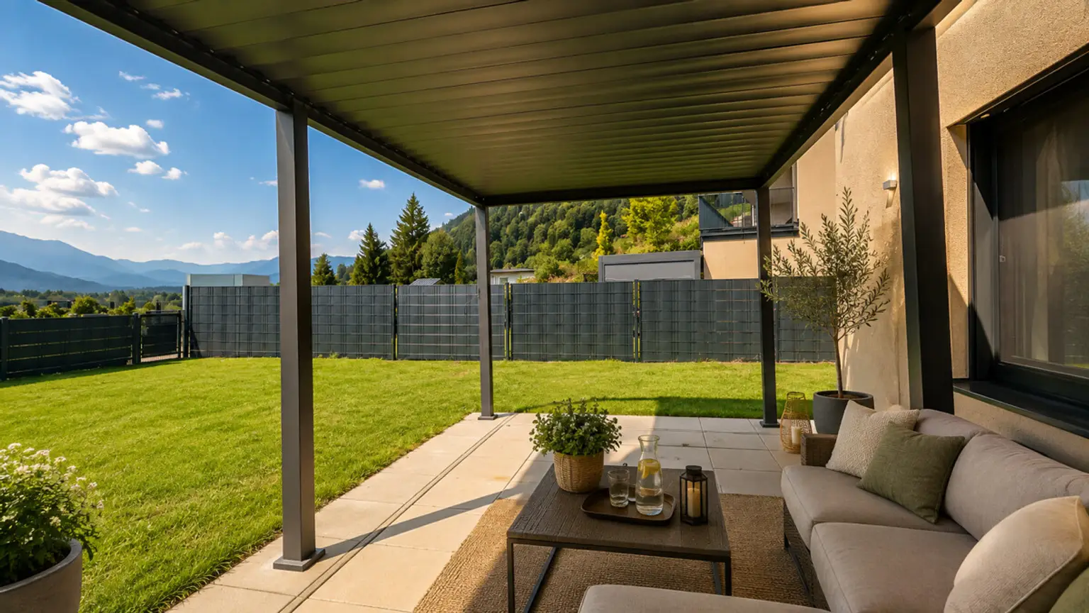 Terrasse mit Pergola